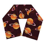 Hamburger Planet Pattern Print Scarf