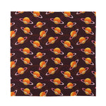 Hamburger Planet Pattern Print Silk Bandana