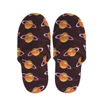 Hamburger Planet Pattern Print Slippers