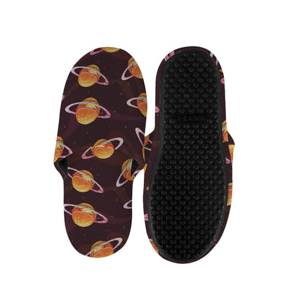Hamburger Planet Pattern Print Slippers