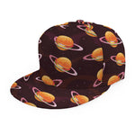 Hamburger Planet Pattern Print Snapback Cap