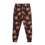 Hamburger Planet Pattern Print Sweatpants