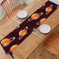 Hamburger Planet Pattern Print Table Runner