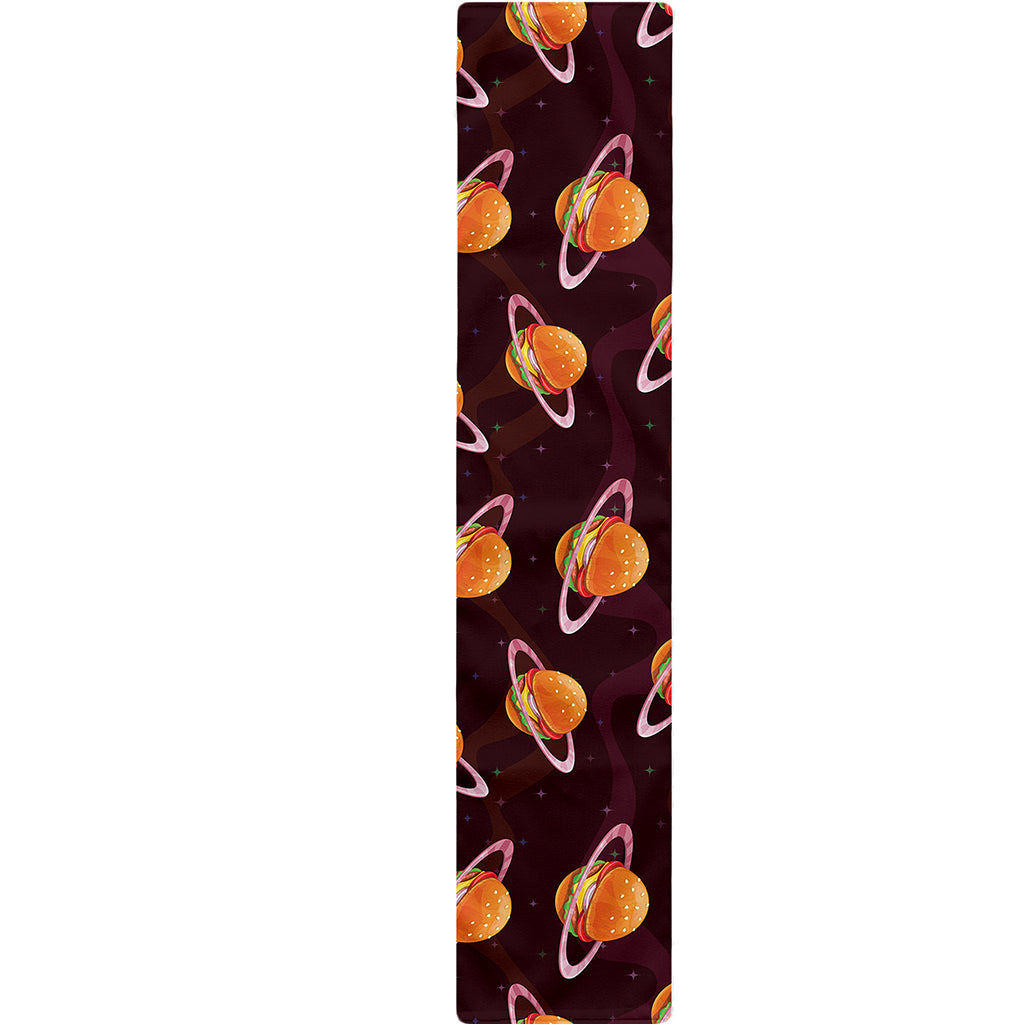 Hamburger Planet Pattern Print Table Runner