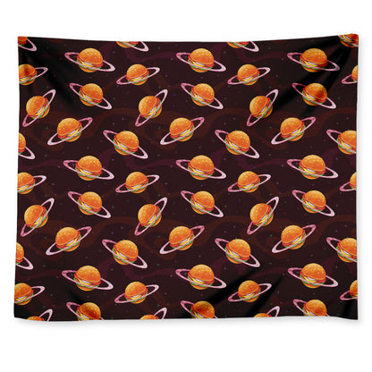 Hamburger Planet Pattern Print Tapestry