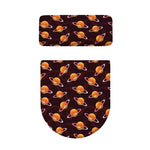 Hamburger Planet Pattern Print Toilet Lid And Tank Cover Set