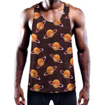 Hamburger Planet Pattern Print Training Tank Top