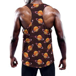 Hamburger Planet Pattern Print Training Tank Top