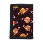 Hamburger Planet Pattern Print Trifold Wallet