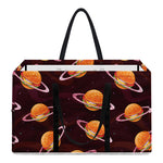 Hamburger Planet Pattern Print Utility Tote Bag