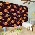 Hamburger Planet Pattern Print Wall Sticker