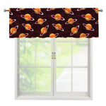 Hamburger Planet Pattern Print Window Valance