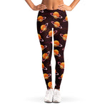 Hamburger Planet Pattern Print Women's Leggings