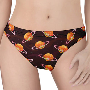 Hamburger Planet Pattern Print Women's Thong