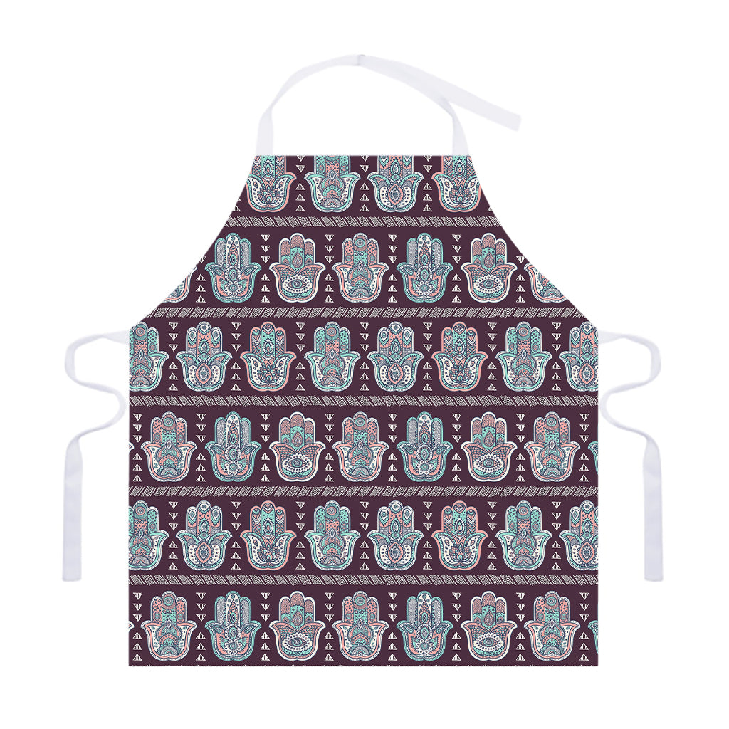 Hamsa Symbol Pattern Print Adjustable Apron