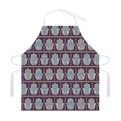 Hamsa Symbol Pattern Print Adjustable Apron