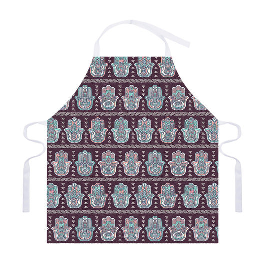 Hamsa Symbol Pattern Print Adjustable Apron