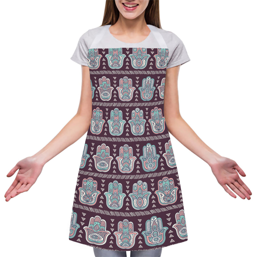 Hamsa Symbol Pattern Print Adjustable Apron