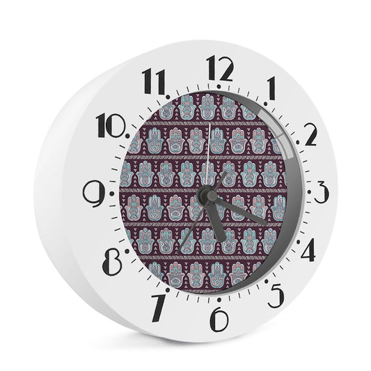 Hamsa Symbol Pattern Print Alarm Clock
