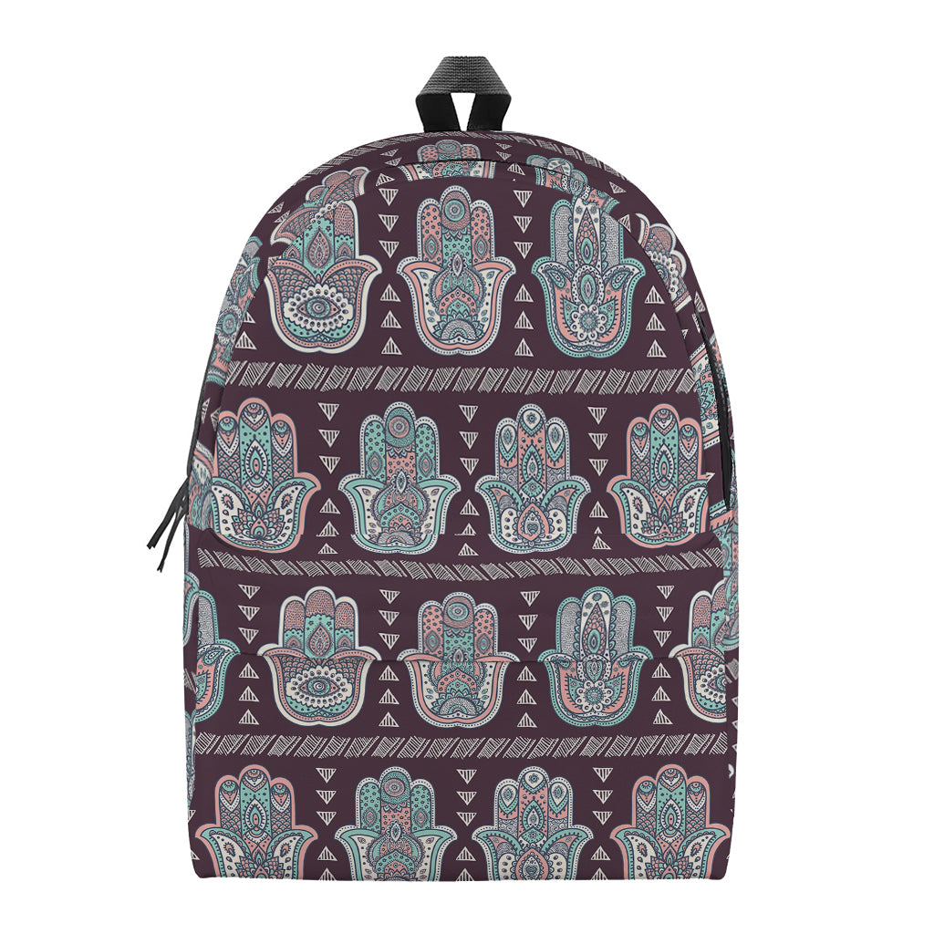 Hamsa Symbol Pattern Print Backpack