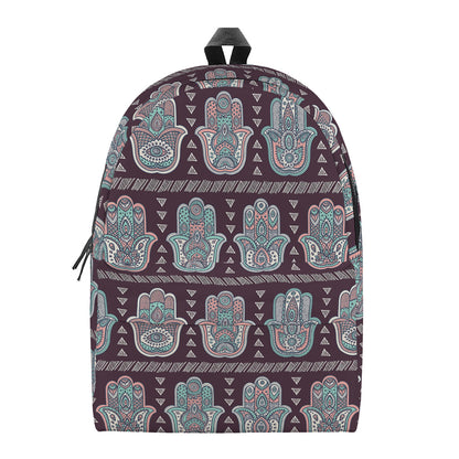 Hamsa Symbol Pattern Print Backpack