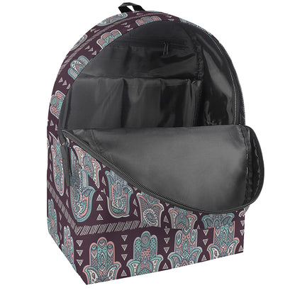Hamsa Symbol Pattern Print Backpack
