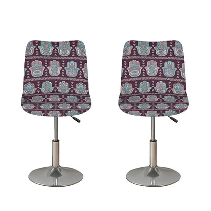 Hamsa Symbol Pattern Print Bar Stool Covers