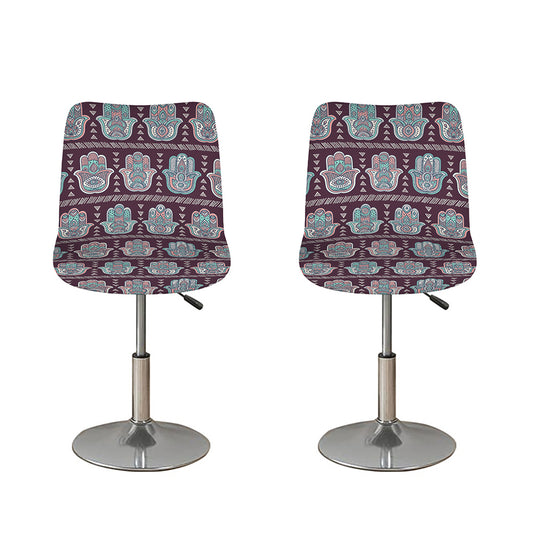 Hamsa Symbol Pattern Print Bar Stool Covers