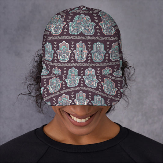 Hamsa Symbol Pattern Print Baseball Cap