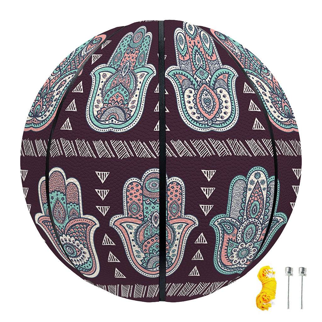 Hamsa Symbol Pattern Print Basketball