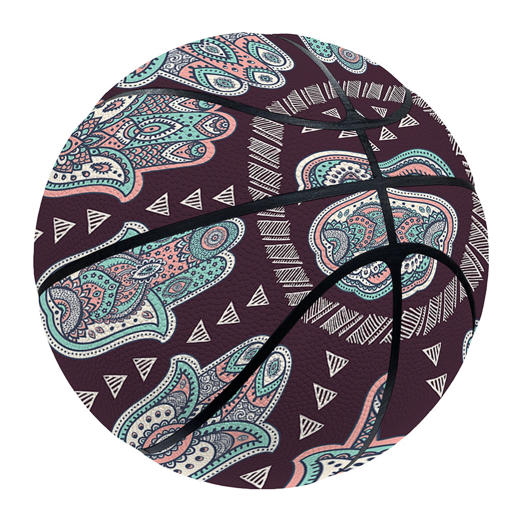 Hamsa Symbol Pattern Print Basketball