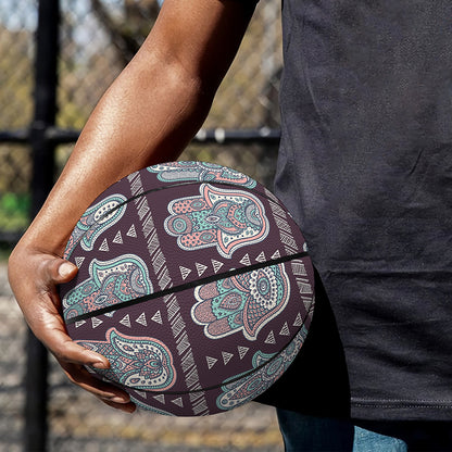 Hamsa Symbol Pattern Print Basketball