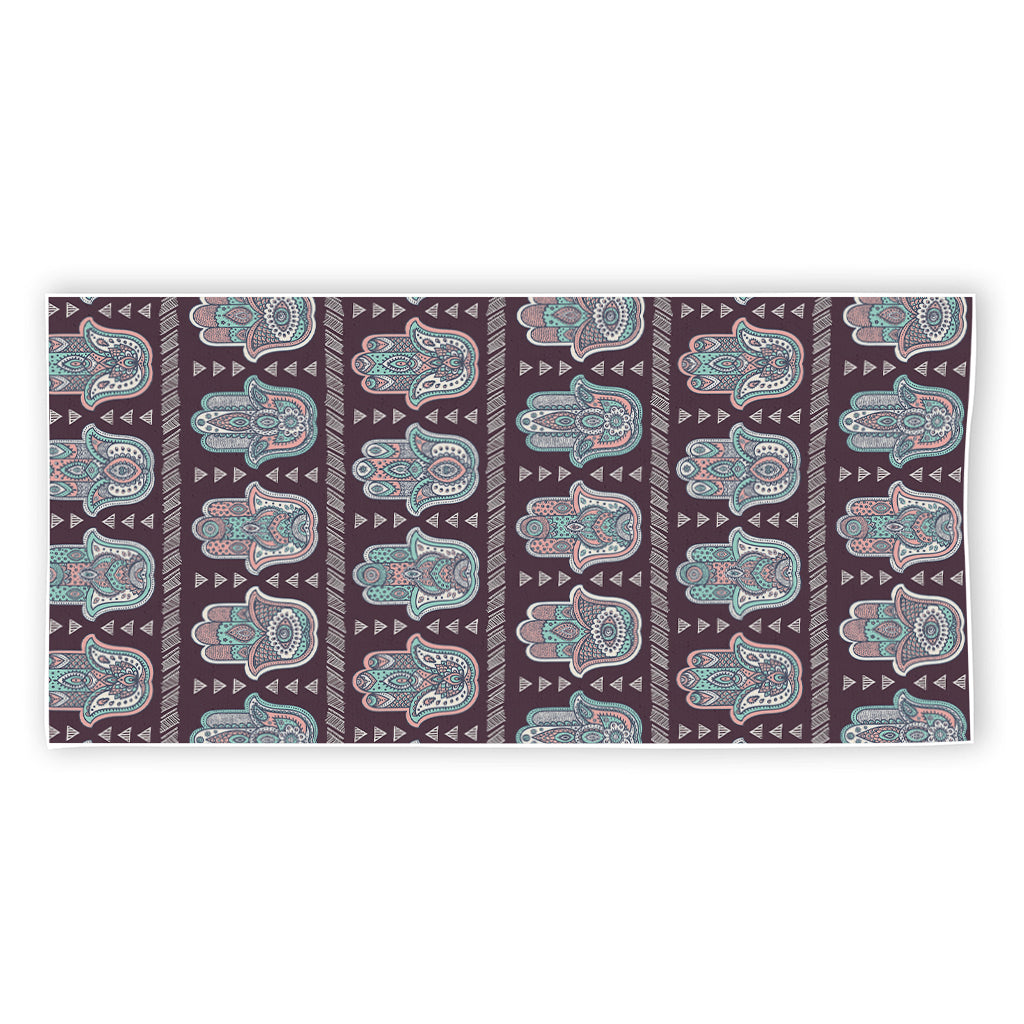 Hamsa Symbol Pattern Print Beach Towel