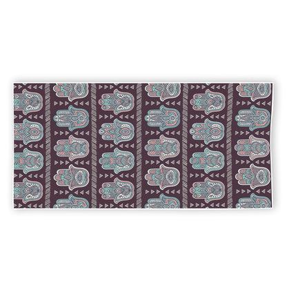 Hamsa Symbol Pattern Print Beach Towel