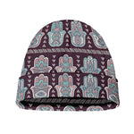 Hamsa Symbol Pattern Print Beanie