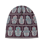 Hamsa Symbol Pattern Print Beanie