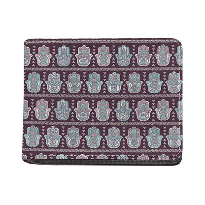 Hamsa Symbol Pattern Print Bifold Wallet