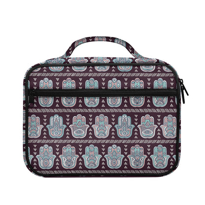 Hamsa Symbol Pattern Print Briefcase Bible Bag