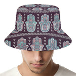 Hamsa Symbol Pattern Print Bucket Hat