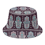 Hamsa Symbol Pattern Print Bucket Hat