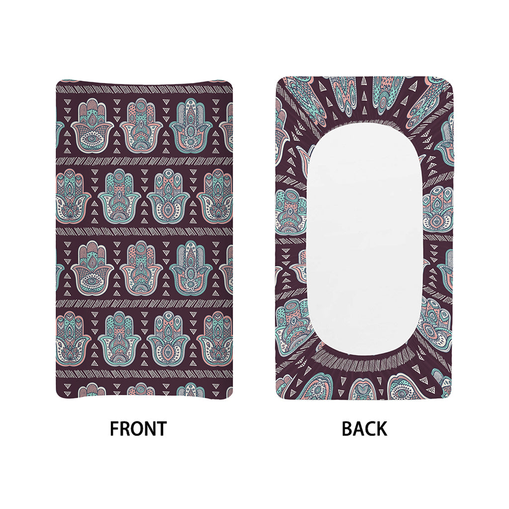 Hamsa Symbol Pattern Print Changing Pad Cover