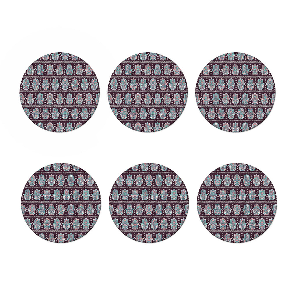 Hamsa Symbol Pattern Print Coaster Set