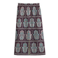 Hamsa Symbol Pattern Print Cotton Front Slit Maxi Skirt