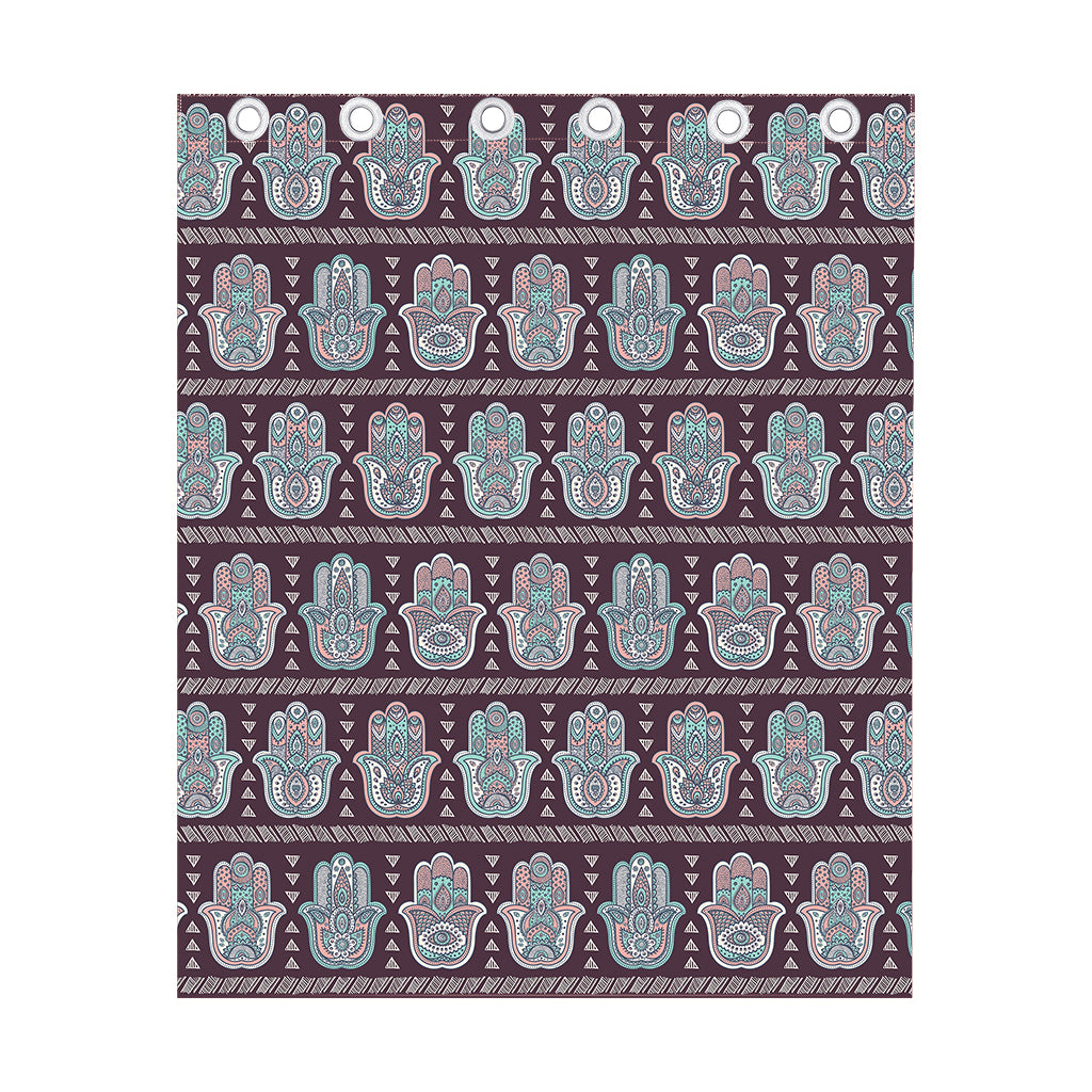 Hamsa Symbol Pattern Print Curtain