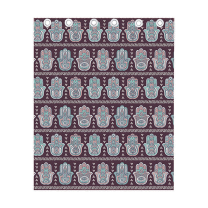 Hamsa Symbol Pattern Print Curtain