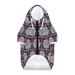 Hamsa Symbol Pattern Print Dog Zip Up Hoodie