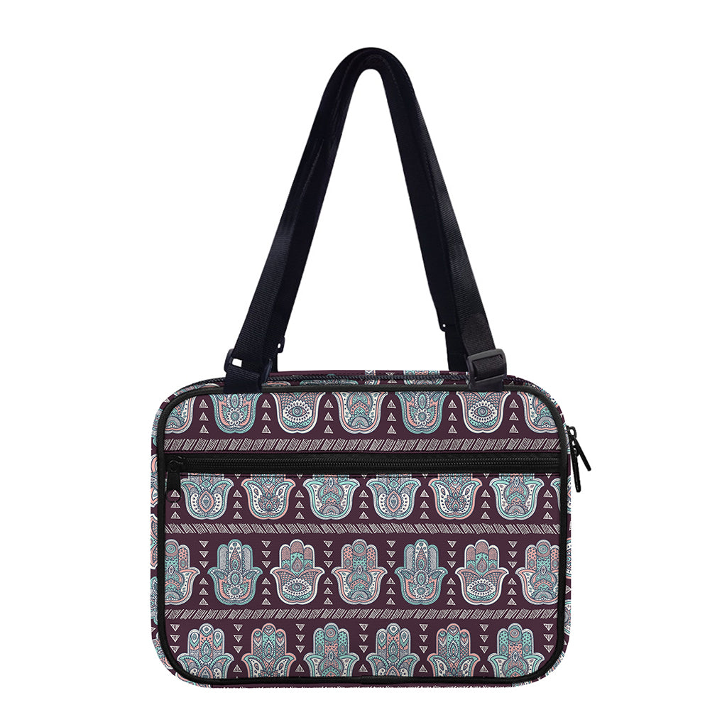 Hamsa Symbol Pattern Print Double Strap Bible Bag