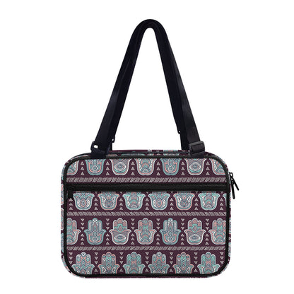 Hamsa Symbol Pattern Print Double Strap Bible Bag