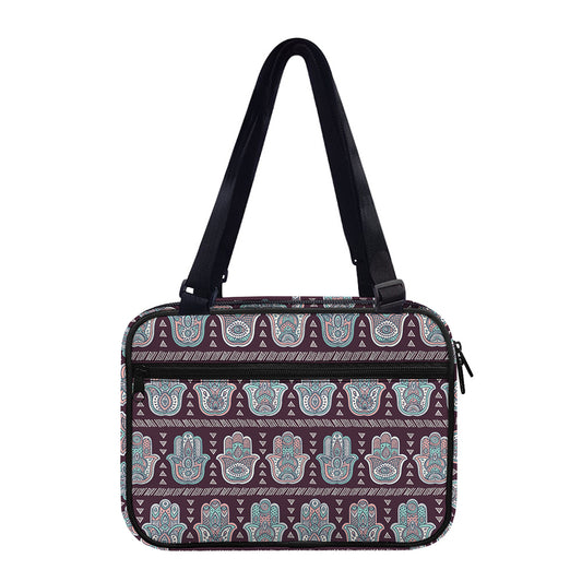 Hamsa Symbol Pattern Print Double Strap Bible Bag