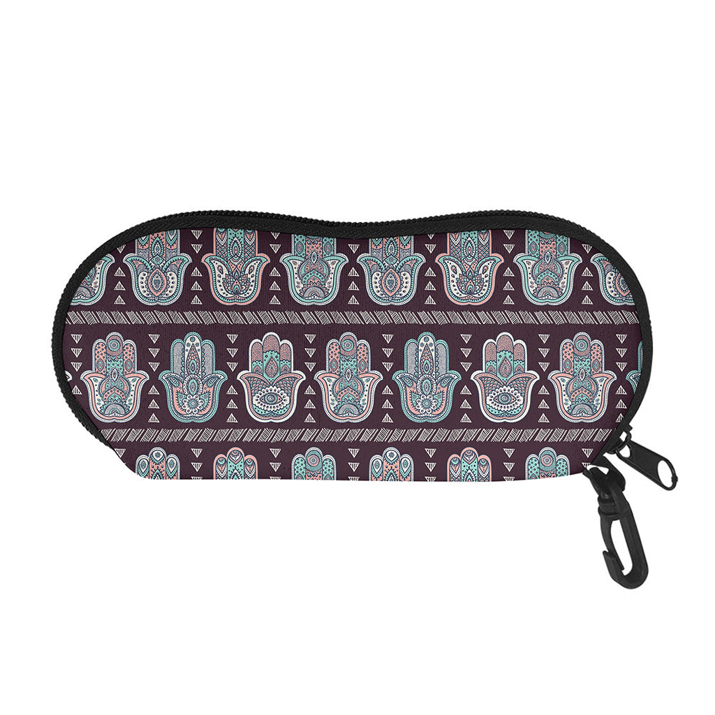 Hamsa Symbol Pattern Print Glasses Case